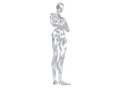 Abstract Human Shape Sculpture v2 002 Low-poly 3D model