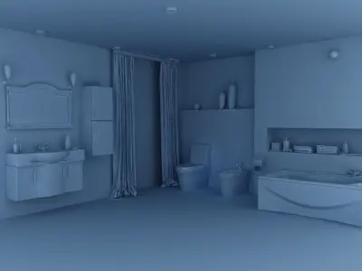 Bathroom design 3D model