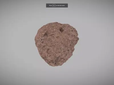 Porous Igneous Rock Low-poly 3D model