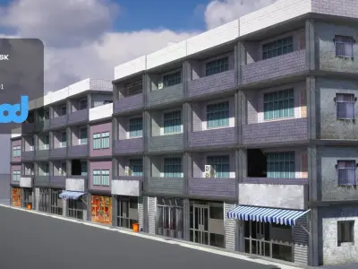 TW Suburbs Street 002 3D model