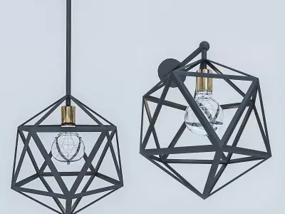 Loft Lamp Low-poly 3D model