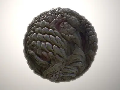 Material Skin Monster 34 Seamless PBR Texture Texture