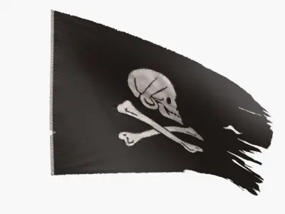 Pirage Flag - Henry Every Low-poly 3D model