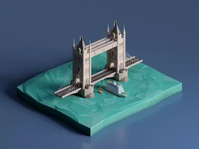 London Tower  Low-poly 3D model
