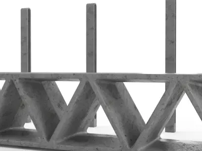 Concrete street elements 3D model