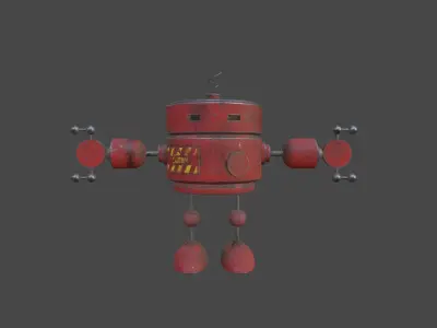 Old Robot Low-poly 3D model get