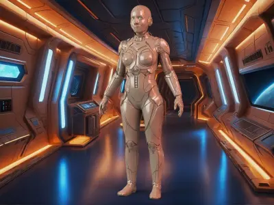Cyborg Clay Low Poly Low-poly 3D model