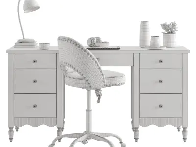 Camille Storage Desk 3D model