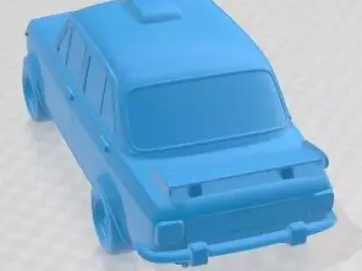 Seat 850 4 Doors Sport Cartoon Tuning Printable Car 3D print model