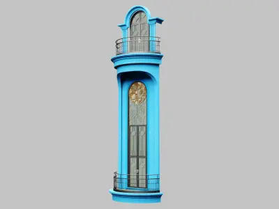 Classic Door  Windows 2 3D model