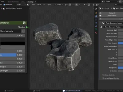 Rock Generator - Geometry Nodes 3D model