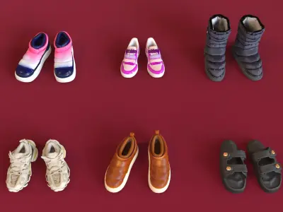 Ultimate Shoe Pack 72 Footwear Assets Low-poly 3D model