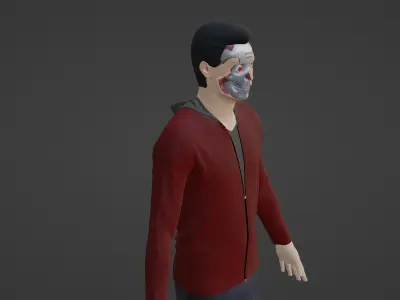 Cyber Character- Robot Man Low-poly 3D model get
