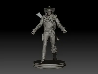 Hell Sheriff High Poly for 3d Print 3D print model