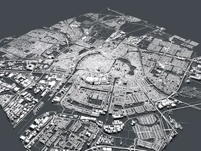Cityscape Groningen Netherlands 3D model