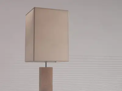 FLOOR LAMP---Cubic lampshade 3D model