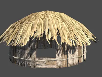 Indonesia Traditional House - Rumah Adat Honai Low-poly 3D model