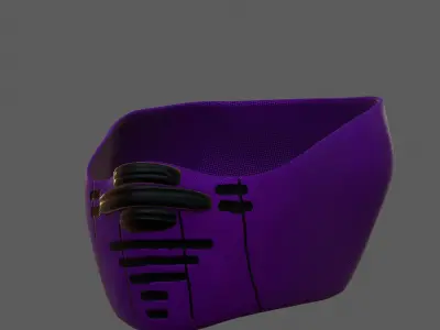 Gas mask helmet 3d model scifi Low-poly  Low-poly 3D model