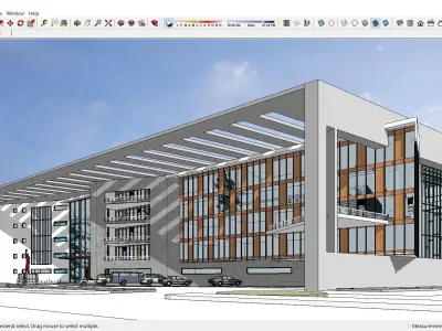 Sketchup School and University K7 3D model