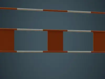 Crowd Barrier 4A Low-poly 3D model
