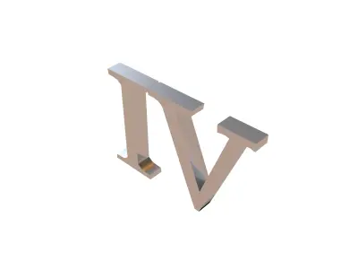 Roman Numerals 4 v1 003 Low-poly 3D model