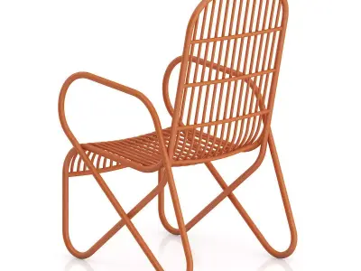 Orange Armchair 3D model