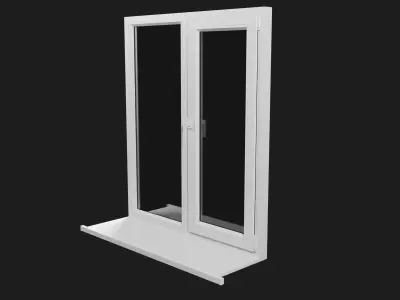 PVC window Low-poly 3D model
