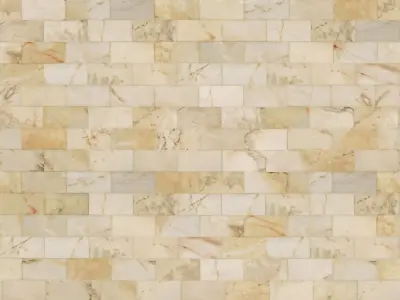 Cream Marble Mosaic Tile PBR Texture  Texture