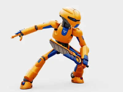 BATTLE DROID RF-800 RIGGED 3D model