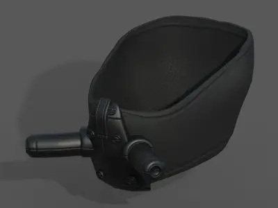 Gas mask respirator scifi futuristic helmet  Low-poly 3D model