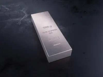  Gold Silver Platinum Palladium Bronze Copper Commodity Bars Low-poly 3D model