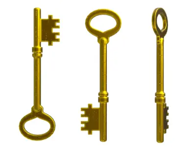 Old Key PBR 02 3D model