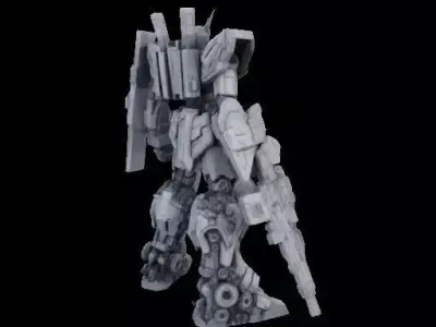 Gundam x Transformers Fusion Mecha 3D print model