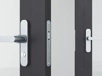 Aluminium door 14 3D model