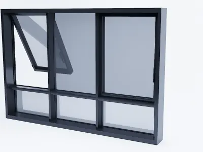 Modern Window AN01 Low-poly 3D model