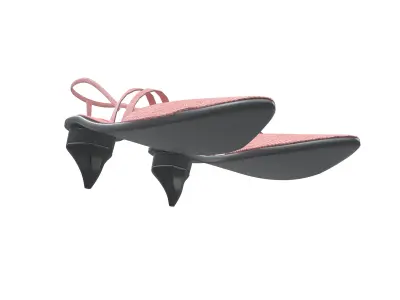 Medium Heel Shoes v2 003 Low-poly 3D model