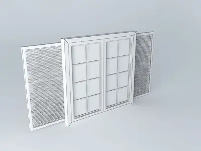 window window wooden Free 3D model