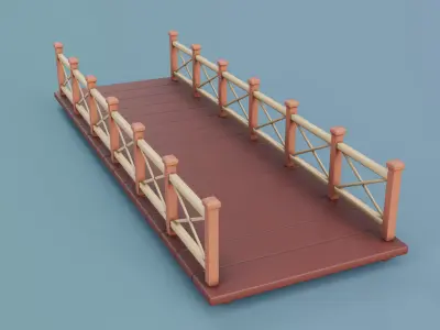 Cartoon Bridge 5 3D model