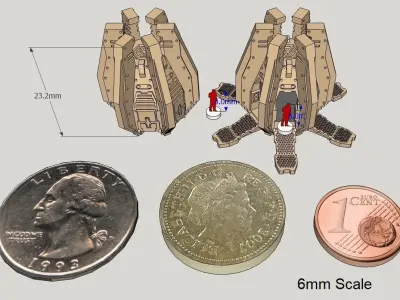 6mm and 8mm Orbital Drop Pods 3D print model