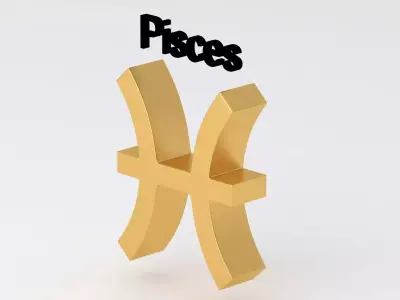Astrological Sign pisces 3D model