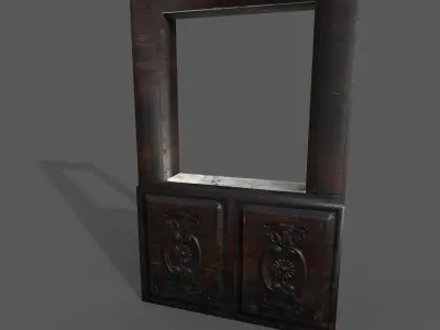 Old Wood Windows Low-poly 3D model purchase