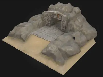 Ancient Tomb Entrance  Threshold to the Forgotten Dead 3D model