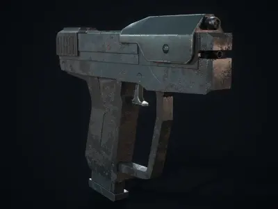 Sci Fi Gun Pistol Low-poly 3D model purchase