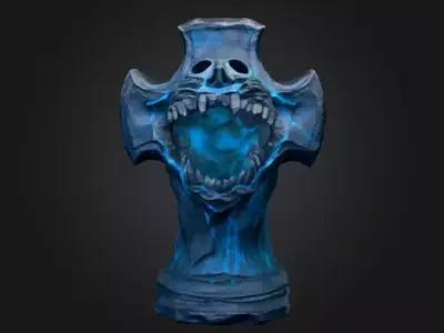 Cursed Obsidian Maw Low-poly 3D model