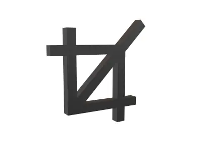 Crop Symbol V1 001 Low-poly 3D model