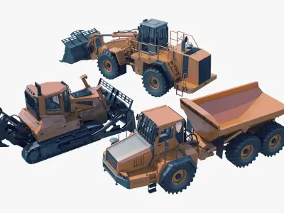  3 Construction Vehicles Set 