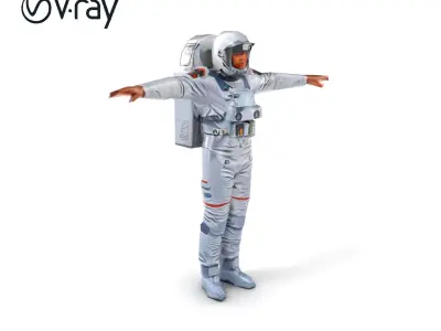 Astronaut Space Suit Character model pack Low-poly 3D model