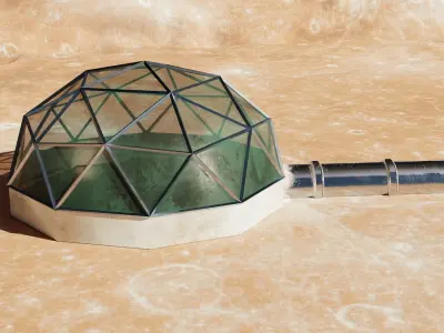 SPACE STATION Low-poly 3D model