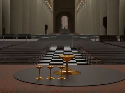 Catedral Notre Dame Paris Destroyed And Intact  Detailed in Blen 3D model