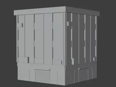 Architectural Building-3 Free low-poly 3D model